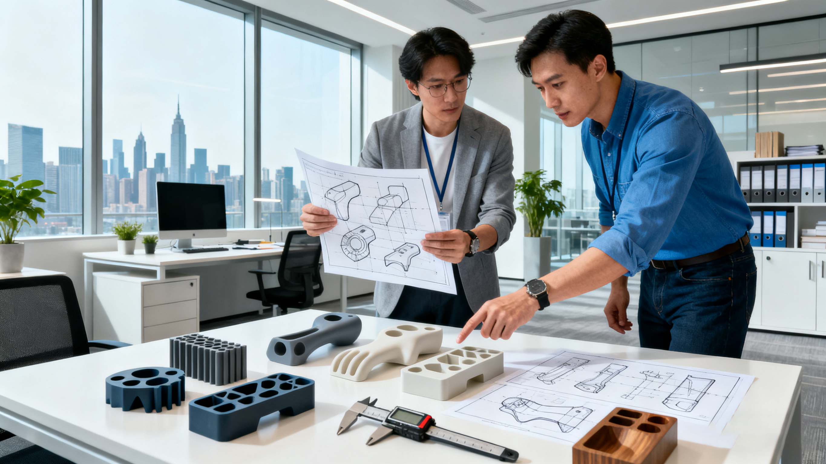 设计与加工工程师讨论成本优化方案