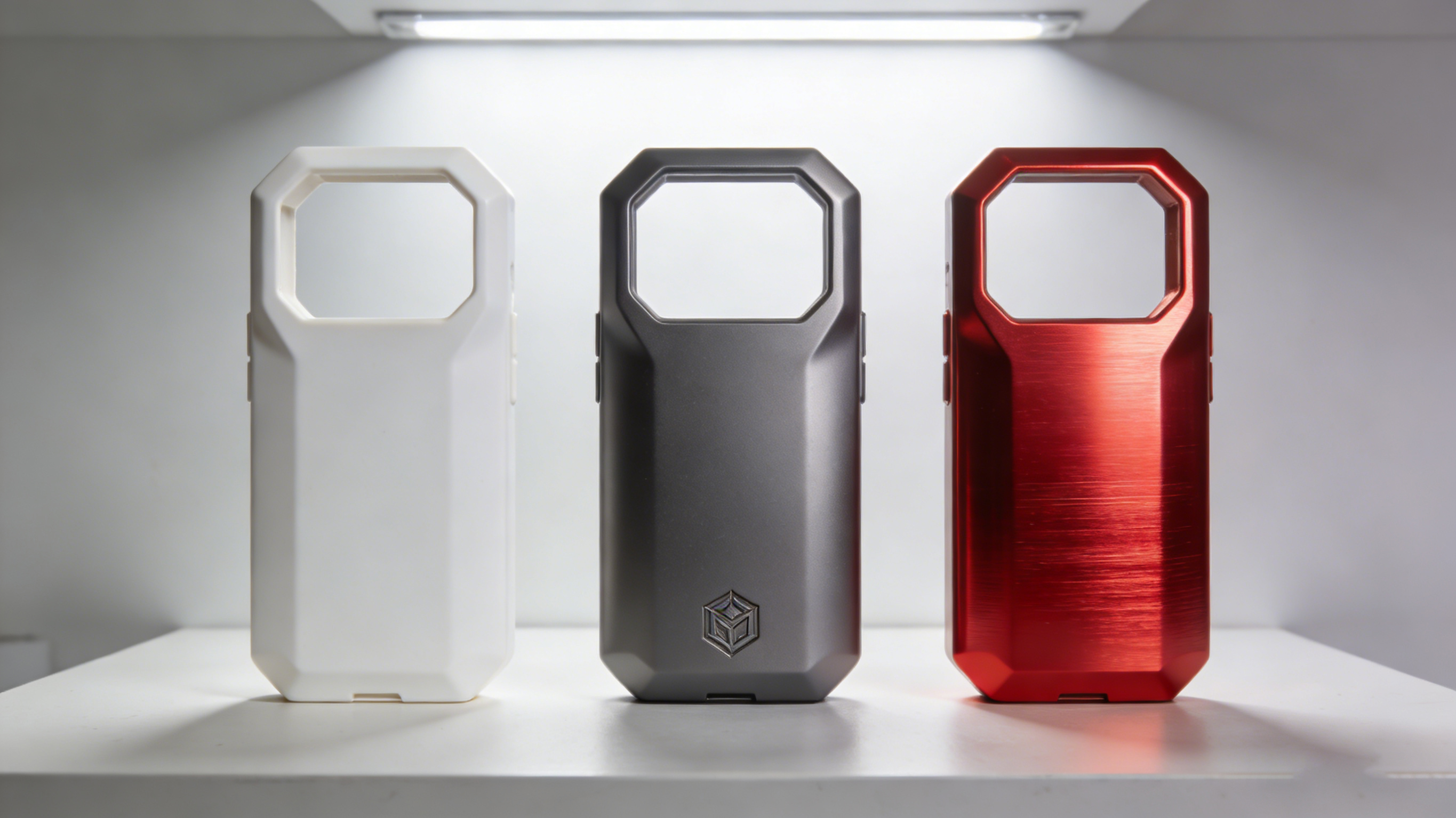 不同表面处理效果的外观手板对比展示