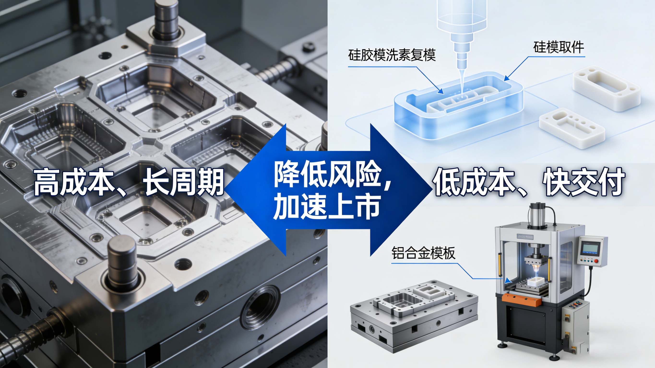 手板模具作为低成本快速桥梁，对比传统高成本长周期生产模具
