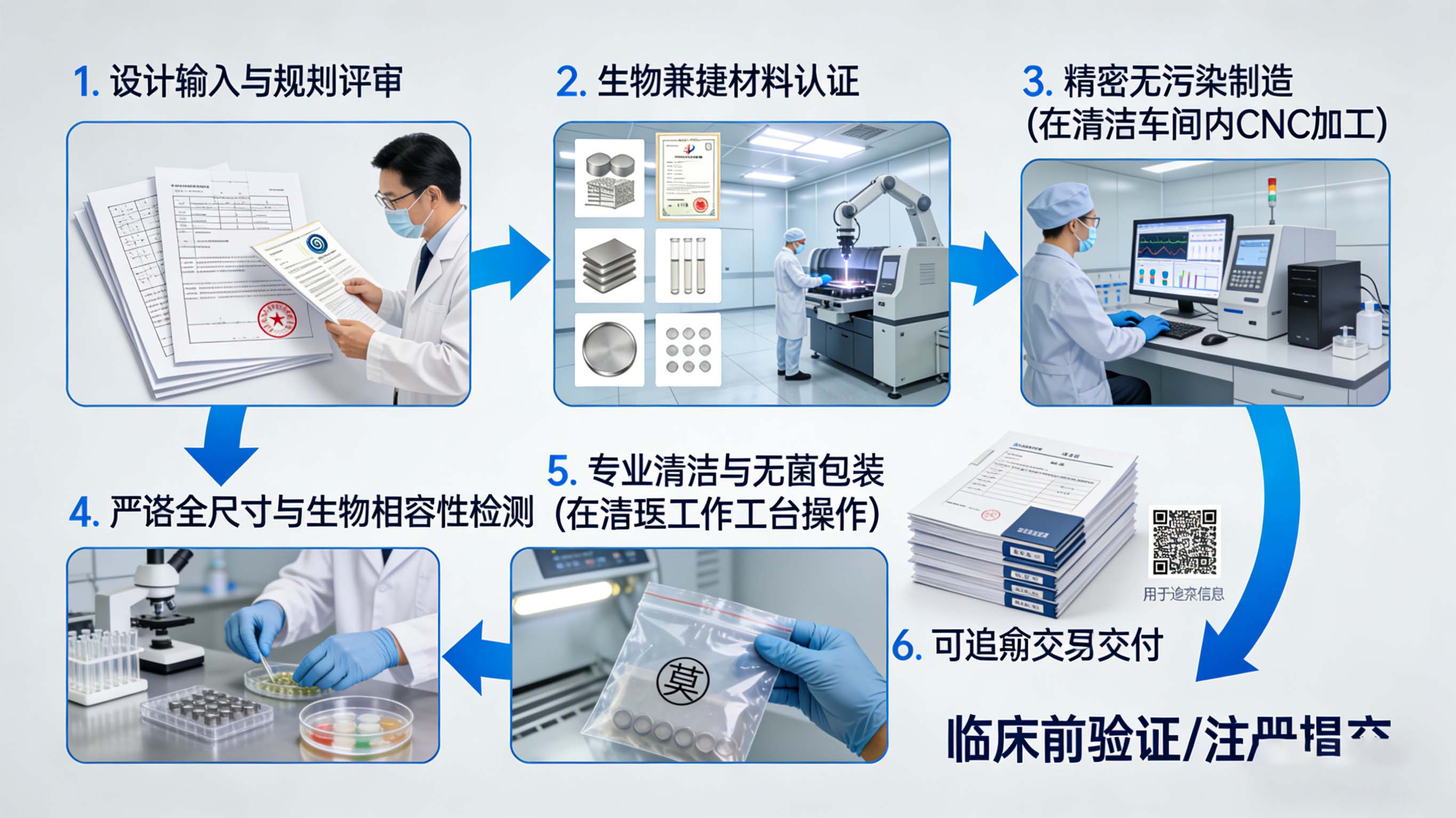 医疗手板从设计评审到清洁交付的全流程质量管理体系图