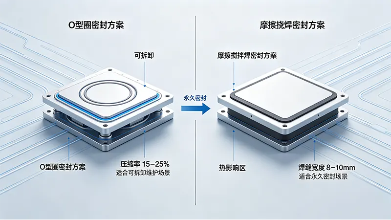 O型圈密封与摩擦搅拌焊密封方案结构对比