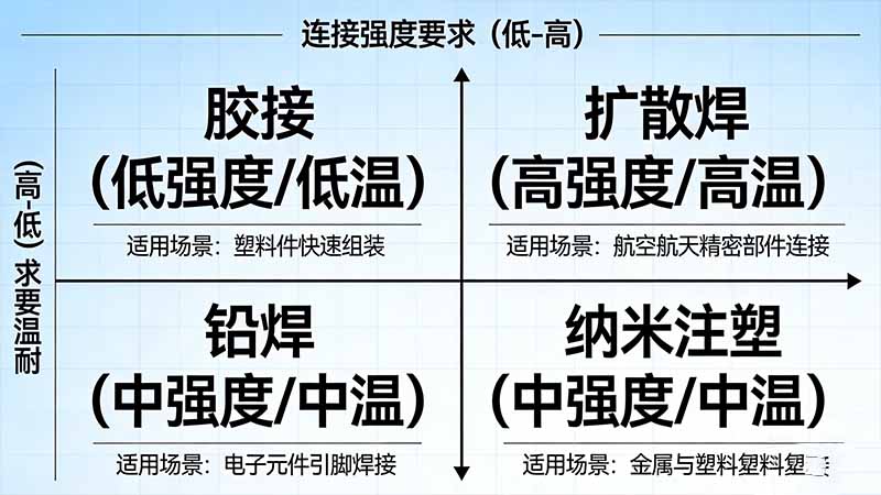 鈦合金-陶瓷連接工藝選擇決策矩陣：膠接、釬焊、擴(kuò)散焊、納米注塑的適用邊界
