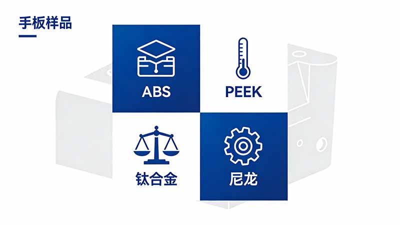 手板模型常用材料大全：ABS、PEEK、鈦合金、尼龍性能對比與選型指南